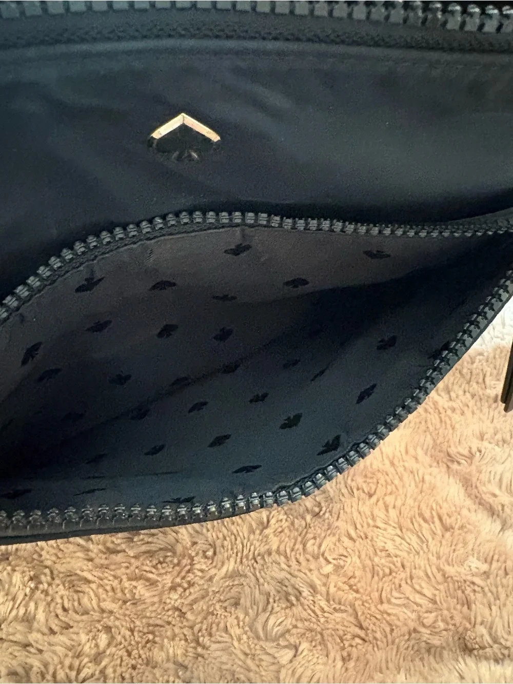 KATE SPADE New York Nylon Jae Crossbody Bag Black Gold